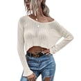 thumbnail image 2 of Jersey de punto fino para mujer, camisa de punto con cuello en V, camisa de punto con cuello en V, suéter mejor en su clase, 2 of 5