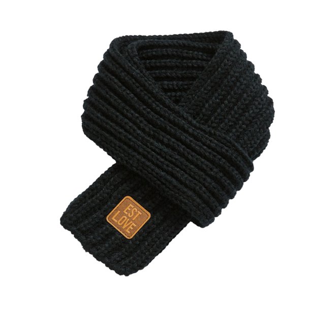 Yuarrent Bufanda pequeña para bebé, bufandas tejidas de hilo grueso para recién nacidos, silenciador de buena elasticidad, pañuelo infantil a Suministros térmicos Negro Yuarrent HA059252-01