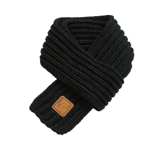 Yuarrent Bufanda pequeña para bebé, bufandas tejidas de hilo grueso para recién nacidos, silenciador de buena elasticidad, pañuelo infantil a Suministros térmicos Negro Yuarrent HA059252-01