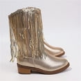 thumbnail image 6 of Fashion On Mid Calf Boots With Fringe Detail Casual Heel Ankle Booties For Girls Carnival And Daily Wear, 6 of 9