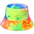 thumbnail image 3 of CoCopeaunts Tie Dye Bucket Hat for Women Autumn Winter Plush Warm Cap Foldable Packable Travel Activities Daily Bucket Caps, 3 of 8