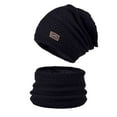 thumbnail image 2 of Unisex Winter Dual Purpose Knit Hat Scarf Set Earflap Windproof Beanie Winter Set for Parents Soft Knit Hat Scarf Quick to Wear with in Arms Hat Scarf, 2 of 5