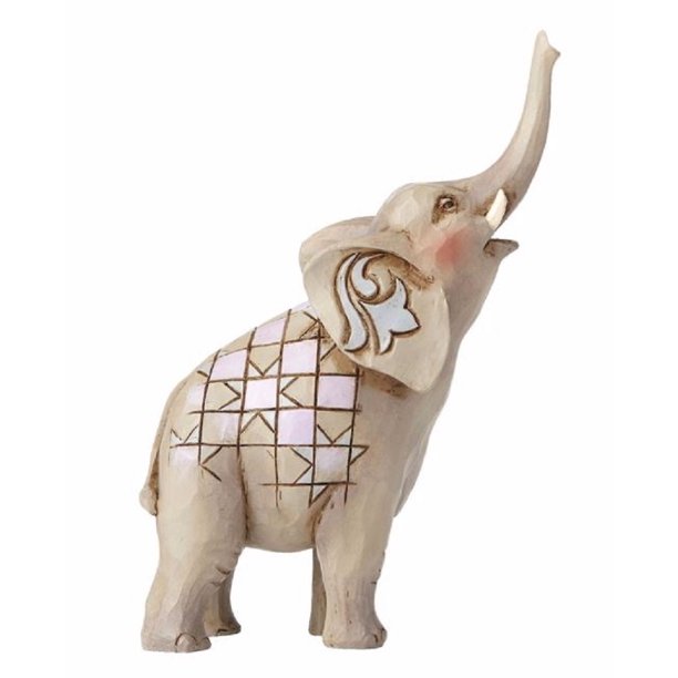 Jim Shore Heartwood Creek Miniature Elephant with Raised Trunk Figurine