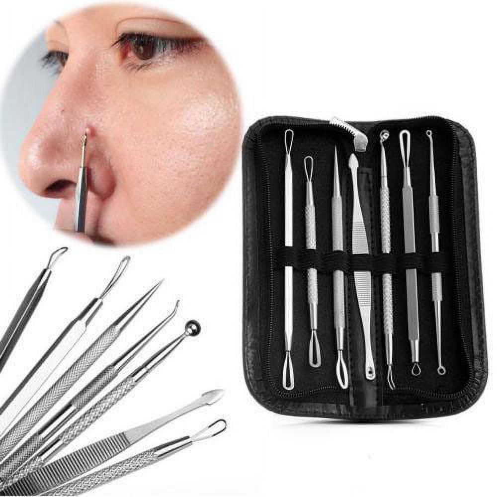 7pcs Blackhead Acne Comedone Pimple Blemish Extractor Remover Tool Kit Set by Dazone - image 2 of 4