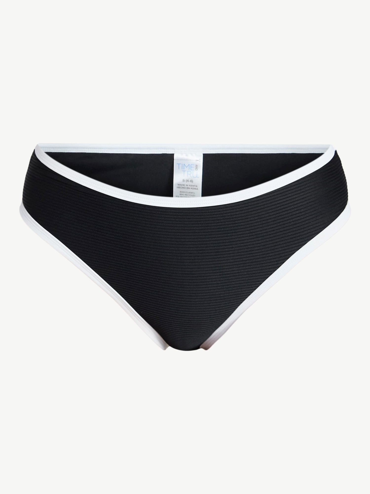 Time and Tru Women's and Women's Plus Size Go Time Mid Rise Bikini Bottoms, Sizes XS-3X