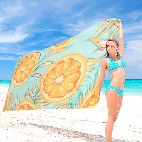 Up to 50% Off PEONAVET Beach Towel Microfiber Beach Towel Super Lightweight Colorful Bath Towel Sandproof Beach Blanket Multi-Purpose Towel For Travel Swimming Pool 27.5x55.1 Inch