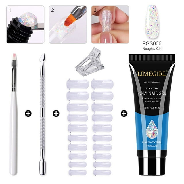 Poly Nail Gel Set Extension Nail Gel Set Easy Use Gel Nail Enhancement For Diy Nail Art At Home New