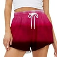 thumbnail image 2 of B91xZ Shorts pour Femmes Taille Haute Coupe Décontractée Short Roulé, Rose Vif XXXXL, 2 of 4