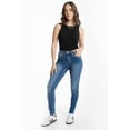 thumbnail image 1 of Jeans skinny con deslaves Juvenil, 6695 (Mezclilla tono medio) azul 1, 1 of 4