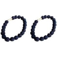 thumbnail image 1 of 2 Pcs BRACELET et BRACELET Perles RUDRAKSH Noir, 1 of 4