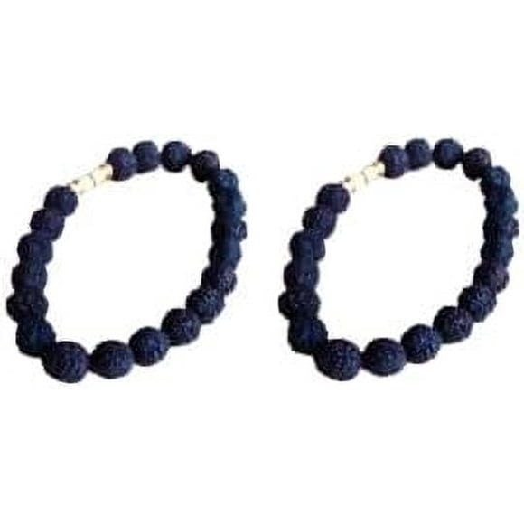 2 Pcs BRACELET et BRACELET Perles RUDRAKSH Noir