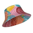 thumbnail image 2 of Kdxio Reflective Bucket Hat - Colorful Wool Balls Print Bucket Hat for Men,Women, 2 of 9