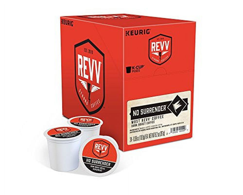 REVV No Surrender, Single-Serve Keurig K-Cup Pods, Dark Roast Coffee, 24 Count