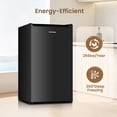 thumbnail image 4 of BANGSON 2.1 Cu.ft Upright Freezer, Compact Mini Freezer with Reversible Black Door, Adjustable Thermostat, Removable Shelves, Energy-Saving for Dorm Office Apartment, Black, 4 of 7