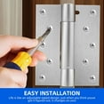 thumbnail image 6 of Self Closing Door Hinge, 3 inches,Auto Closing Spring Hinge with Adjustable Tension, Thickened 304 Stainless Steel Heavy Duty Door Hinges 3 inches,with Mounting Screwdriver Hardware,2 Pack, 6 of 7