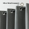thumbnail image 4 of Sonive Blackout Curtains set of 2 Ultra Lightweight Grommet Top Living Room Bedroom Curtains, Gray, 42"Wx84L"(2 Panels), 4 of 10