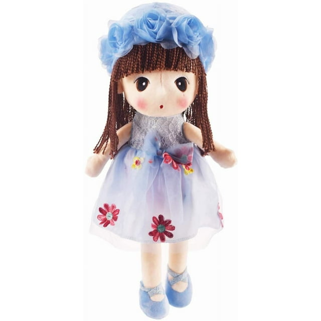 Kawaii relleno suave flor niña peluche muñeca niñas regalo, 18 pulgadas (azul) Sailing Electrónica