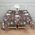 thumbnail image 3 of Pioneer Flower Floral Print Pattern Square Tablecloth, Waterproof Wipeable Spillproof Washable Table Cover for Home Kitchen Party and Daily Decor 42"x42", 3 of 6