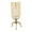Gold Single Candle Solid Round 9" x 8" x 19", variant on DecMode Gold Aluminum Metal Single Candle Hurricane Lamp