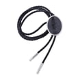 thumbnail image 1 of Cravate Rétro Style Cowboy Bolo Cravate Western Accessoires de Vêtements Rayures Noires, 1 of 10
