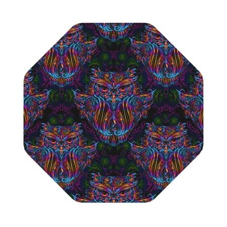 

Cauagu Paisley And Owls for Round Coaster Drink Coasters Set of 4 Leather Bar Beer Beverage Cup Mat for Drinks for Tabletop Protection & Coffee Table Decor