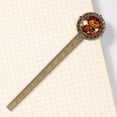 thumbnail image 4 of Thanksgiving pumpkin pie Book Mark: Lace Bookmark in Antique Bronze, a Gift for Readers and Book Lovers, 4 of 5