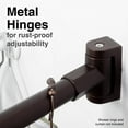 thumbnail image 4 of Wall-Mounted Adjustable Curved Shower Rod, Bronze Finish, 4 of 11