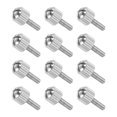 thumbnail image 1 of 12 Pcs M3x10mm Computer Case Thumbscrews, Carbon Steel Knurled Screw, Silver, 1 of 6