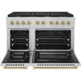 thumbnail image 7 of ZLINE Autograph Edition 48 in. 6.7 cu. ft. Paramount Double Oven Gas Range with 8 Burner Cooktop in Stainless Steel and Champagne Bronze Accents (SGRZ-48-CB), 7 of 7