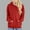 Red, variant on Women's Oversized Fleece Hoodies Sweatshirts Long Sleeve Casual Loose Pullover with Flap Pockets Fall Winter Hooded Sweatshirt