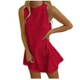 thumbnail image 1 of DPTALR Robe d'Été pour Femmes Robes de Plage Couleur Unie Robe T-Shirt Sans Manches Décontractée Ample, 1 of 5