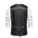 thumbnail image 5 of Hombres Sólida Moda Retro Cremallera Cuello en V Boda sin Mangas Tanques Blusa, 5 of 9