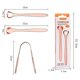 thumbnail image 5 of Limpiador raspador de lengua para adultos, cepillo de lengua de metal de acero inoxidable de grado quirúrgico, kit dental profesional para eliminar el mal aliento, oro rosa, 2 piezas, 5 of 5