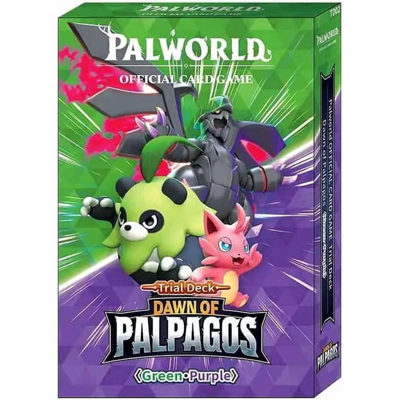 Bushiroad Palworld Official Card Game Dawn of Palpagos Green/Purple Trial Deck POCGe-TD02, English