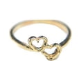 thumbnail image 3 of Double Heart Ring 14k Solid Yellow Gold!!, 3 of 5