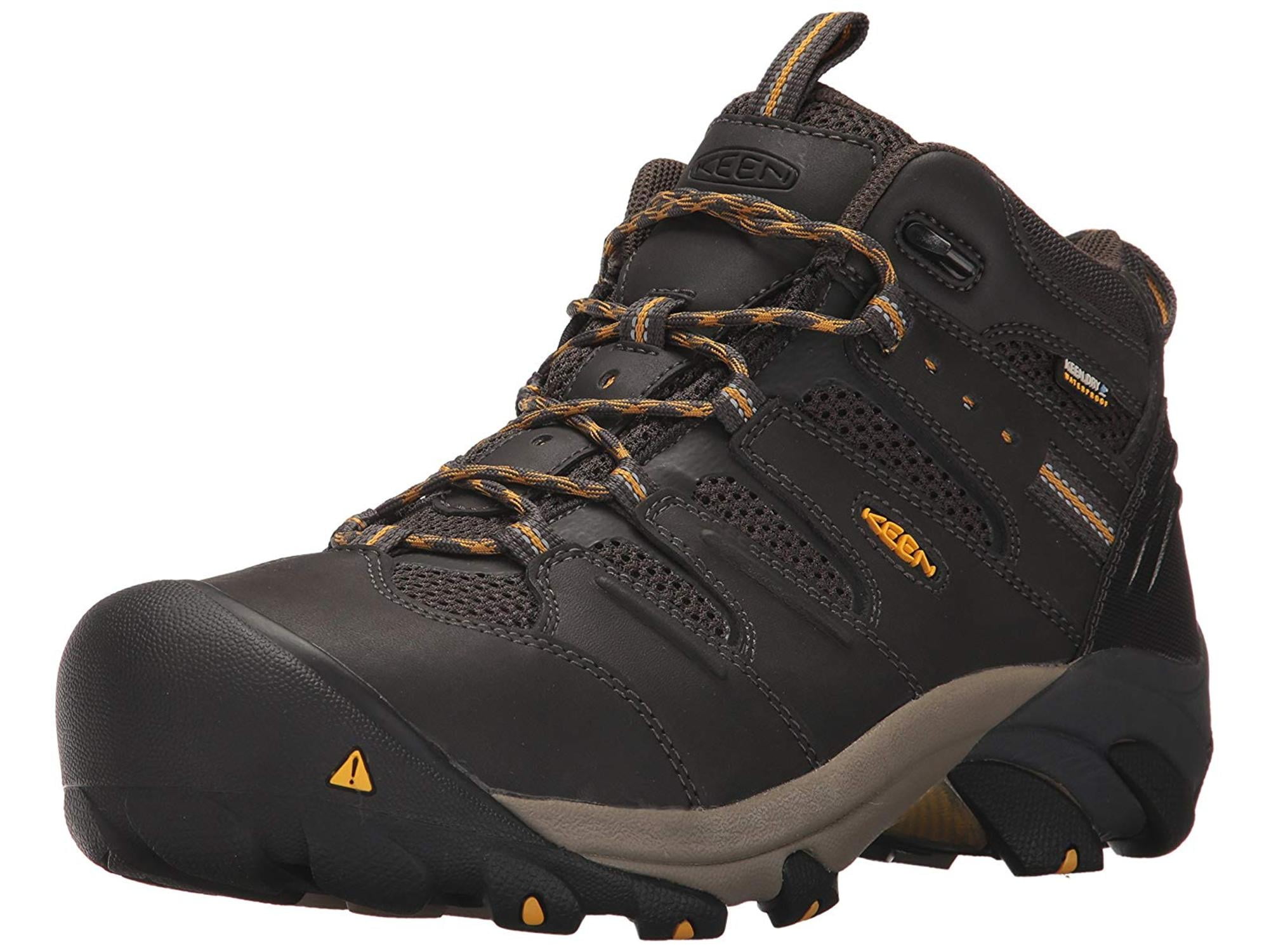 keen men's lansing mid waterproof steel toe work boots