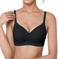 thumbnail image 2 of Womens Wireless Bras Seamless Stretch Comfort Bra Deep V Casual Everyday T Shirt Bra, 2 of 4