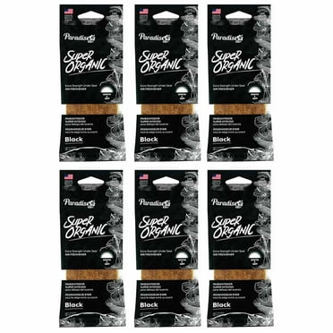 6 X Super Organic Black Scent Car Air Freshener Block Stone Under Seat Fragrance
