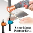 thumbnail image 4 of Sheet Metal Cutter Drill Attachment, Electric Drill Shears Attachment Cutter Nibbler, Metal Nibbler Drill Attachment for Cutting Iron, White Sheet, Steel, Copper, Aluminum, 4 of 9
