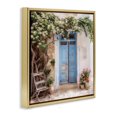 thumbnail image 4 of Stupell Industries Greek Doorway with Tree Town & City Painting Gold Floater Framed Canvas Art Print Wall Art, 18 x 18, 4 of 10