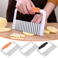 thumbnail image 2 of Fridja Stainless Steel Wave Cutter Multifunctional Chip Knife Kitchen Gadgets, 2 of 5