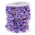 thumbnail image 2 of 10 metros satén rosa perla cinta collar de perlas guirnalda de perlas cordón de perlas con flores para pasteles o costura, ramos, sastres Púrpura Macarena Cadena de cuentas de flores, 2 of 7