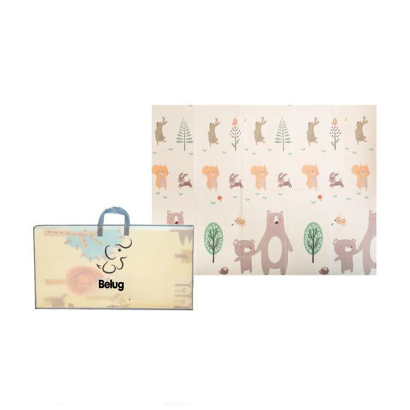Tapete De Juego Plegable Multiusos 150 X 200 Cm Oso Belug Café