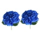 thumbnail image 4 of Ramo de flores de 2 piezas para decoración del hogar, regalo de San Valentín para ella, flores falsas Azul oscuro, 4 of 9