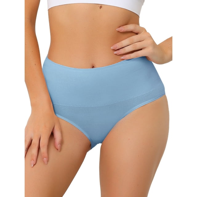 Ropa interior INSPIRE CHIC para el Día de la Madre, bragas moldeadoras de cintura alta con control de abdomen, transpirables, M Azul