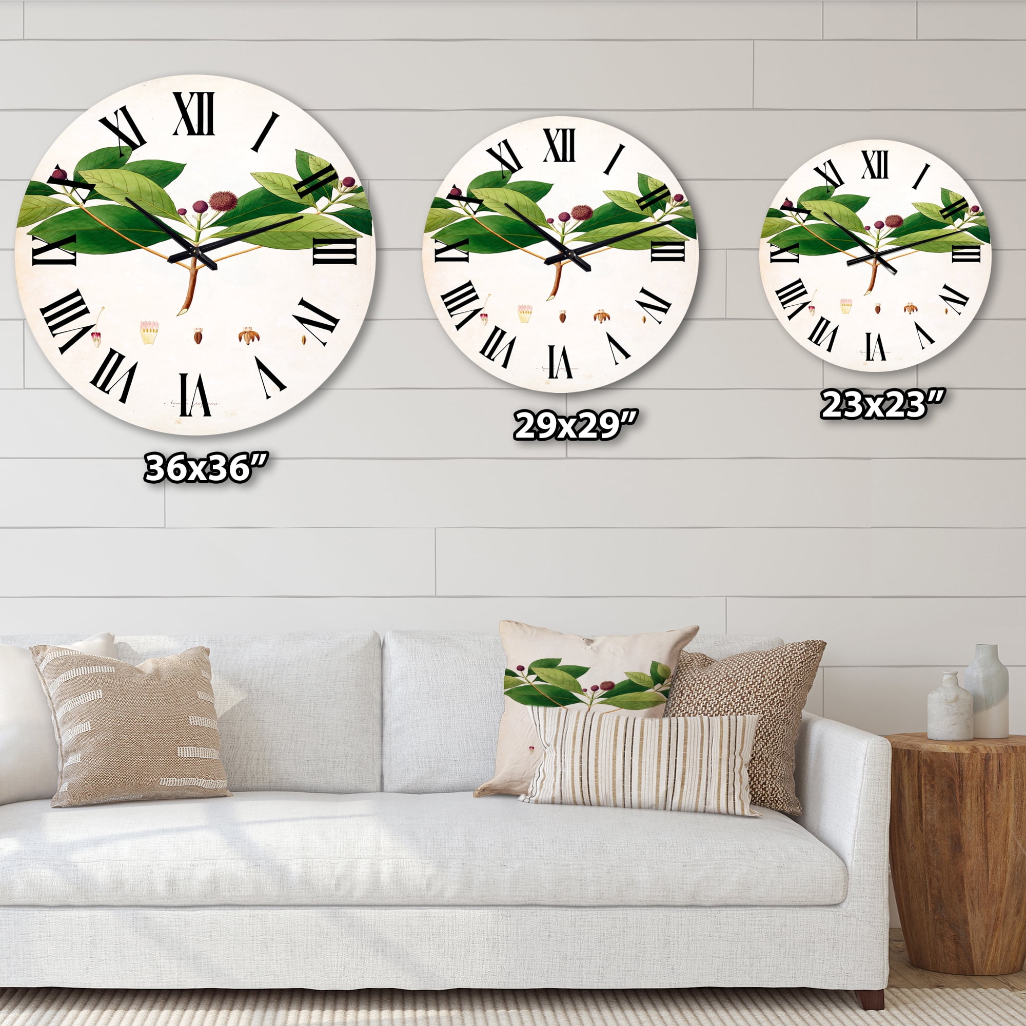 Designart 1 in Farmhouse Wall Clock