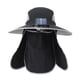 thumbnail image 4 of Sombrero de ventilador solar al aire libre sombrero de pesca con sombrero de ventilador de enfriamiento transpirable con cubierta de cuello de la cara Negro, 4 of 9