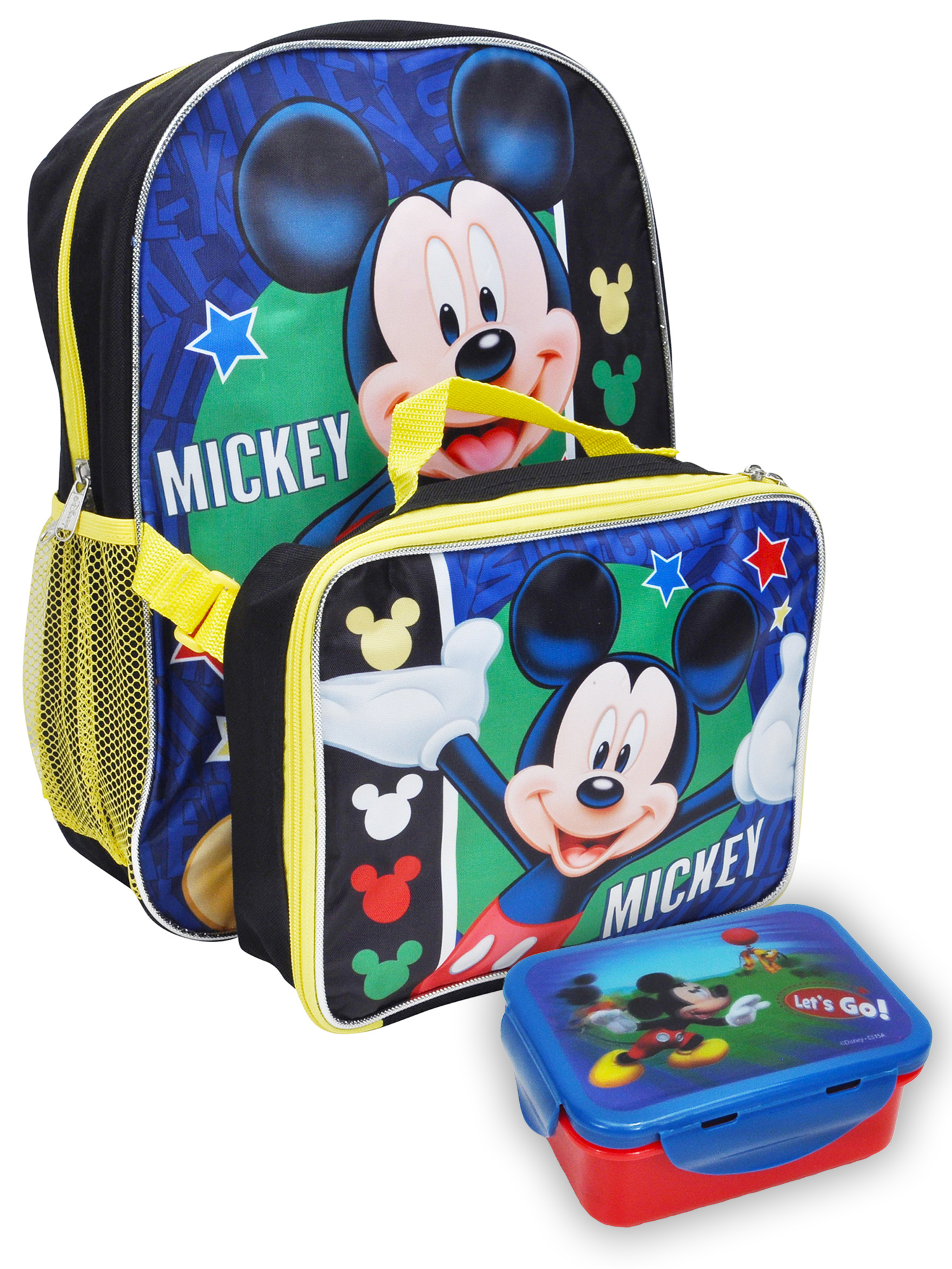 mickey mouse backpack and lunch bag