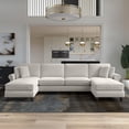thumbnail image 7 of Bush Furniture Coventry Sectional Couch with Double Chaise Lounge by  Light Beige Microsuede, 7 of 7