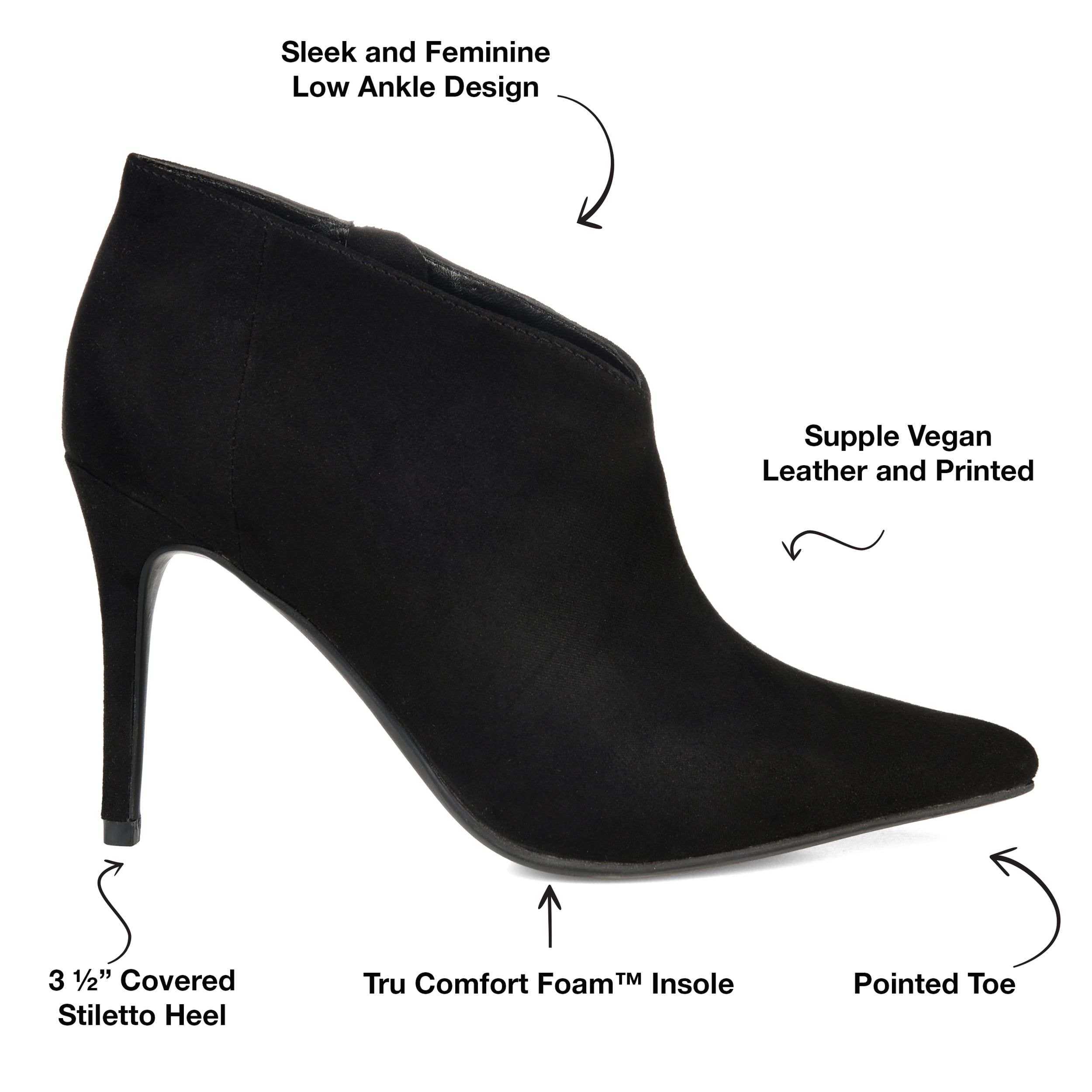 Journee Womens Demmi Inside Zip Stiletto Booties